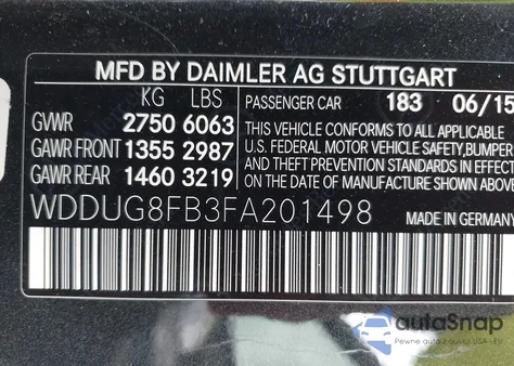 2015 Mercedes-Benz S 550 4Matic из США, поврежденный, VIN WDDUG8FB3FA201498